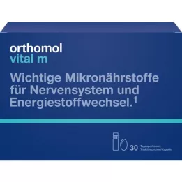 ORTHOMOL elintärkeä m juomapullo/kaps.Kombipack., 30 kpl