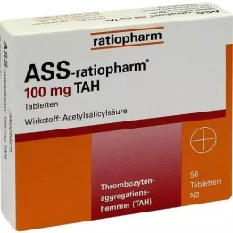 Ass-ratiopharm 100 mg TAH -tabletit, 50 kpl