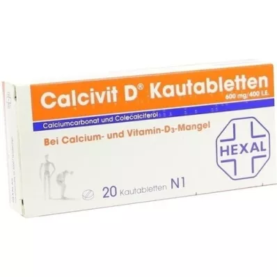 CALCIVIT D-purutabletit, 20 kpl CALCIVIT D-purutabletit, 20 kpl