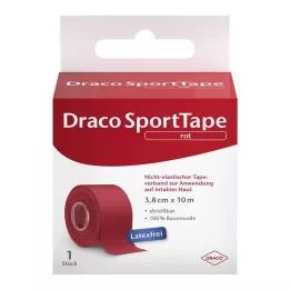 DRACO TAPEVERBAND 3,8 cm x 10 m punainen, 1 kpl