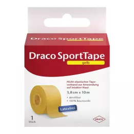 DRACO TAPEVERBAND 3,8 cmx10 m keltainen, 1 kpl