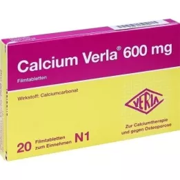 CALCIUM VERLA 600 mg kalvopäällystetyt tabletit, 20 kpl