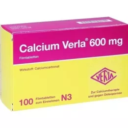 CALCIUM VERLA 600 mg kalvopäällystetyt tabletit, 100 kpl