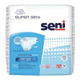 SUPER SENI Inkontinenssihousut aikuisille koko 3 L, 10 kpl