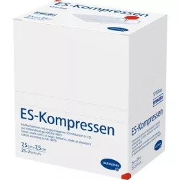 ES-KOMPRESSEN Steril 7,5x7,5 cm 8 kertaa, 25x2 kpl