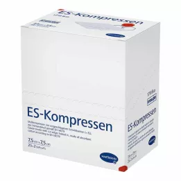 ES-KOMPRESSEN steriili 7,5x7,5 cm 8-suuntainen, 25X2 kpl