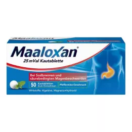 MAALOXAN 25 mVal purutabletit, 50 kpl