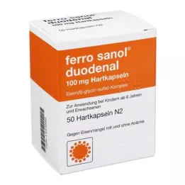 FERRO SANOL Pohjukaissuolen kovat kapselit, päällystetyt pelletit, 50 kpl