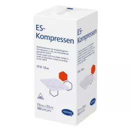 ES-KOMPRESSEN ei-steriili 7,5x7,5 cm 12-suuntainen, 100 kpl