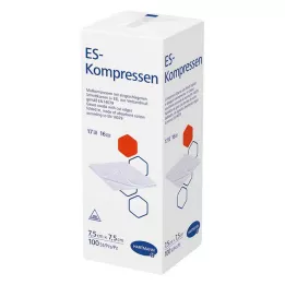 ES-KOMPRESSEN Unsteril 7,5x7,5 cm 16 kertaa, 100 kpl
