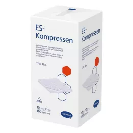 ES-KOMPRESSEN ei-steriili 10x10 cm 16-suuntainen, 100 kpl