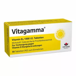 VITAGAMMA D3-vitamiini 1 000 IU tabletit, 50 kpl