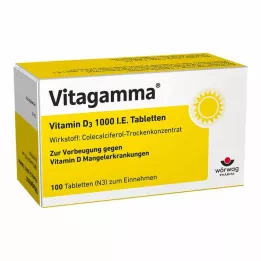 VITAGAMMA D3-vitamiini 1 000 IU tabletit, 100 kpl