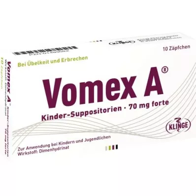 VOMEX Lasten peräpuikot 70 mg Forte, 10 kpl