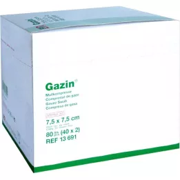 GAZIN sideharso 7,5x7,5 cm steriili 12-kerroksinen, 40x2 kpl