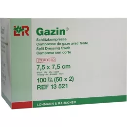 GAZIN Slit Compressing 7,5x7,5 cm steriili 8 kertaa, 50x2 kpl