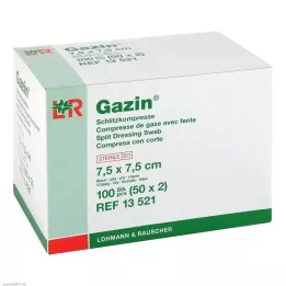 GAZIN Rakopakkaukset 7,5x7,5 cm steriilit 8-kerroksiset, 50x2 kpl
