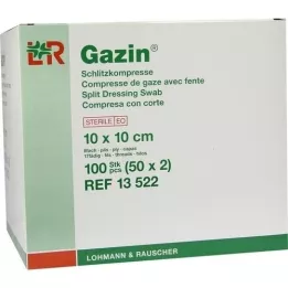 GAZIN Slit Compresss 10x10 cm steriili 8 kertaa, 50x2 kpl