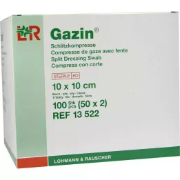 GAZIN Rakopakkaukset 10x10 cm steriilit 8-kerroksiset, 50x2 kpl