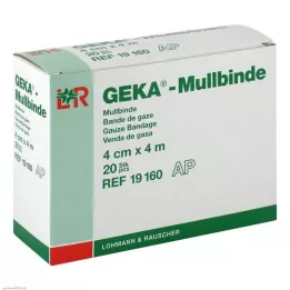 MULLBINDEN GEKA 4 cm x 4 m, 20 kpl