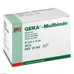 MULLBINDEN GEKA 8 cm x 4 m, 20 kpl