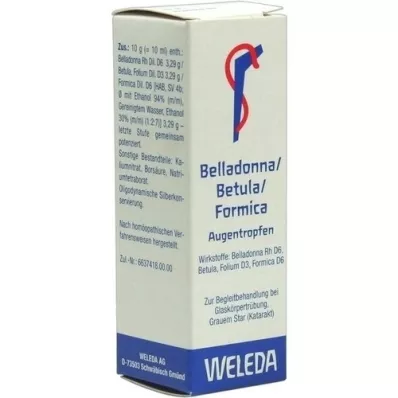 BELLADONNA/BETULA/FORMICA silmätipat, 10 ml