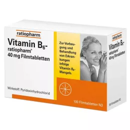 VITAMIN B6-RATIOPHARM 40 mg kalvopäällysteiset tabletit, 100 kpl