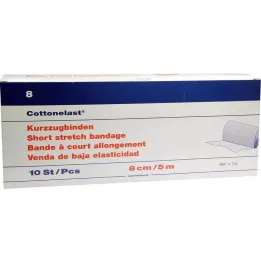 KURZZUGBINDE Cottonelast 8 cmx5 m, 10 kpl