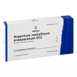 ARGENTUM METALLICUM praeparatum D 12 ampullia, 8 kpl