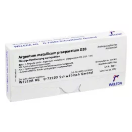 ARGENTUM METALLICUM Praeparatum d 20 Ampules, 8 kpl