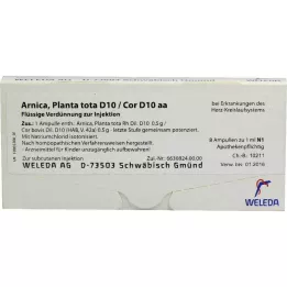 ARNICA PLANTA TOTA D 10/COR D 10 AA AMPOULES, 8x1 ml