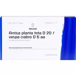 ARNICA PLANTA TOTA D 20/VESPA CRABRO D 6 AA AMP., 8x1 ml