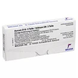 AURUM D 10/Stibium D 8 -ampullit, 8 x 1 ml