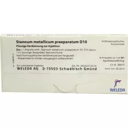 STANNUM METALLICUM Praeparatum d 10 Ampules, 8x1 ml