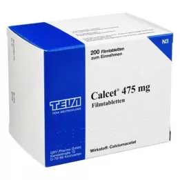 CALCET 475 mg kalvopäällysteiset tabletit, 200 kpl