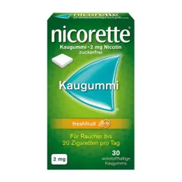 NICORETTE 2 mg tuoretta hedelmää purukumi, 30 kpl