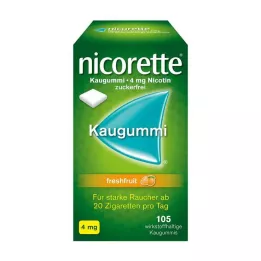 NICORETTE 4 mg tuorefruit Kaugummi, 105 kpl