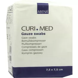 MULLKOMPRESSEN 7,5x7,5 cm ei-steriili 8-kerroksinen, 100 kpl