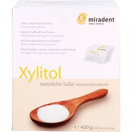 MIRADENT Ksylitoli-sokerijauhepussit, 100 x 4 g