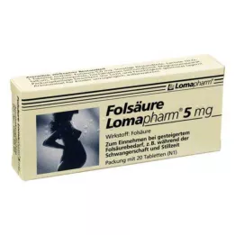 FOLSÄURE LOMAPHARM 5 mg tabletit, 20 kpl