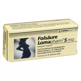 FOLSÄURE LOMAPHARM 5 mg tabletit, 50 kpl