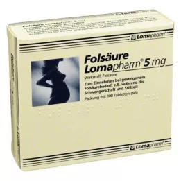 FOLSÄURE LOMAPHARM 5 mg tabletit, 100 kpl