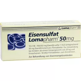 EISENSULFAT Lomapharm 50 mg kalvopäällysteiset tabletit, 50 kpl