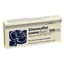 EISENSULFAT Lomapharm 100 mg kalvopäällysteiset tabletit, 20 kpl