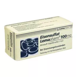 EISENSULFAT Lomapharm 100 mg kalvopäällysteiset tabletit, 50 kpl