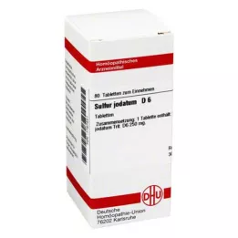 SULFUR JODATUM D 6 tablettia, 80 kpl