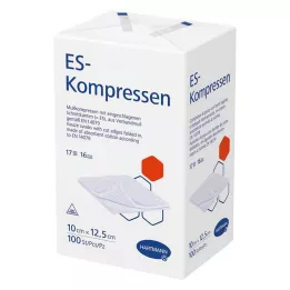 ES-KOMPRESSEN ei-steriili 10x12,5 cm 16-suuntainen, 100 kpl