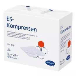 ES-KOMPRESSEN Unsteril 10x20 cm 12 kertaa, 100 kpl