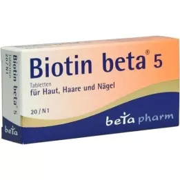 BIOTIN BETA 5 tablettia, 20 kpl