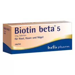 BIOTIN BETA 5 tablettia, 100 kpl